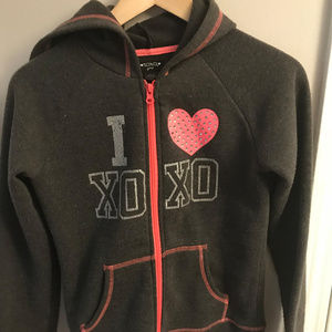 Hoodie Gray- XOXO Glitter Girls